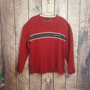 Nautica red mens heavy sweater size XL